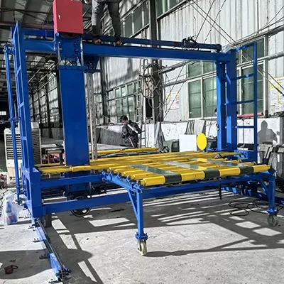 تیغه های دوتایی خط فوم پیوسته سفارشی در حال نصب